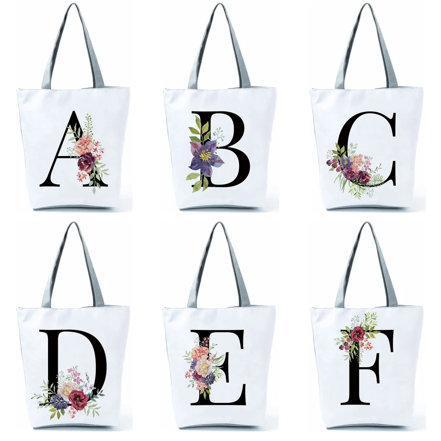 Floral Polyester Bag for Women Shopper Female Handbags