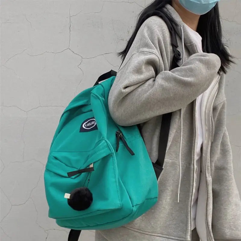 Preppy Style Backpacks Women Bagpack Harajuku Canvas Foldable Knapsack