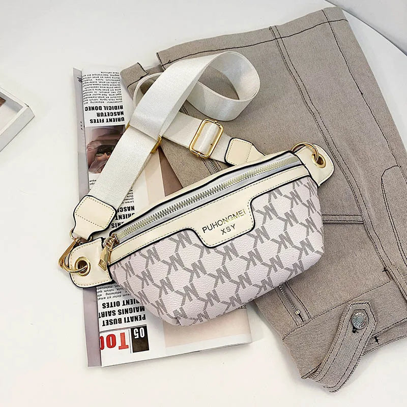 Women's Waist Bag PU Leather Fanny Pack Crossbody Chest Bags