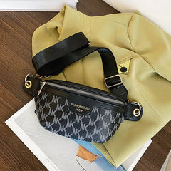 Women's Waist Bag PU Leather Fanny Pack Crossbody Chest Bags