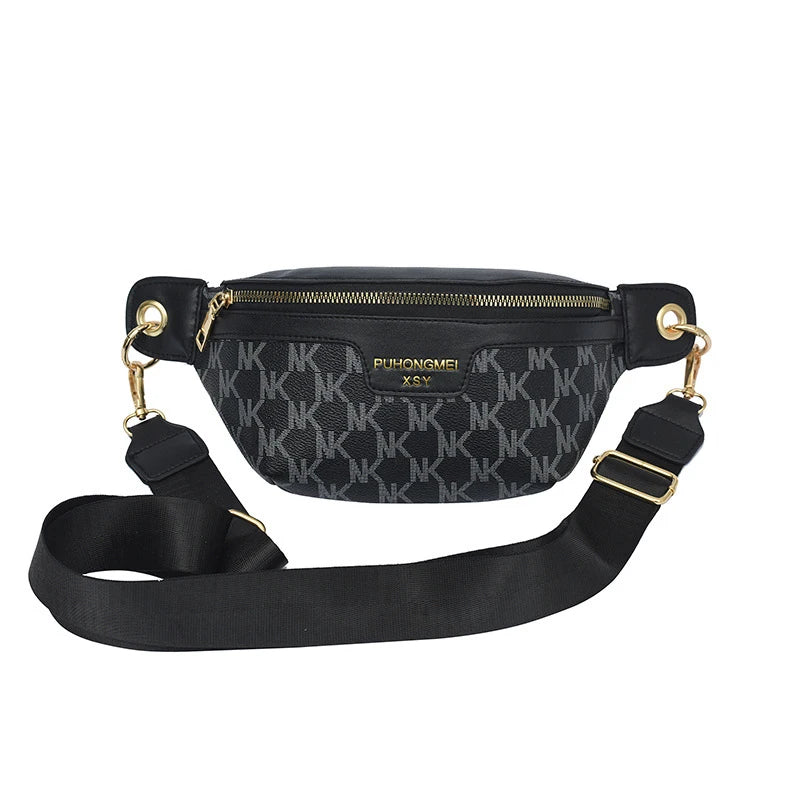 Women's Waist Bag PU Leather Fanny Pack Crossbody Chest Bags