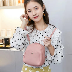 Lichee Leather Mini Backpack Crossbody Bag for Women