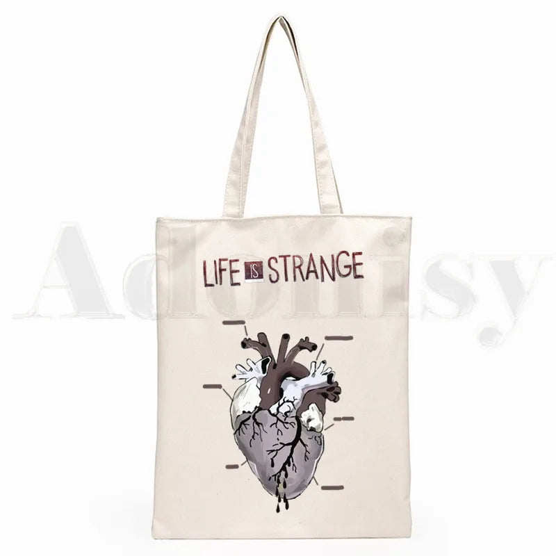 Life Is Strange Cartoon Print Shopping Bag Girls Casual Pack