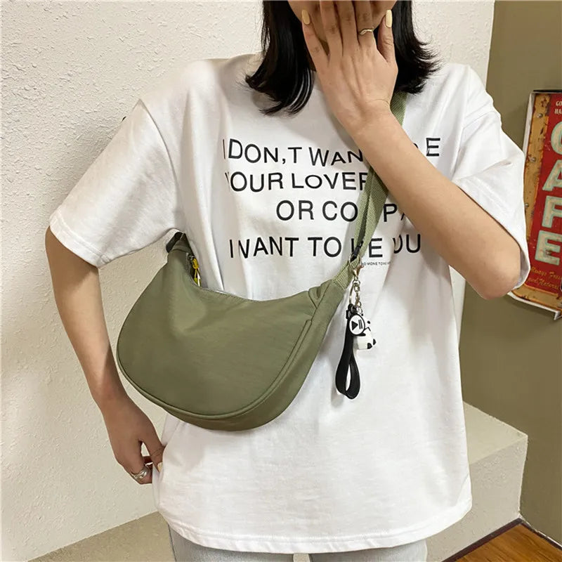 Light Armpit Bag Single Shoulder Bag Nylon Cloth Messenger Purse