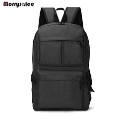 Light Laptop USB Backpack School Book Bag Casual Oxford Man Bag