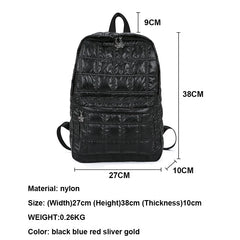 Light Space Down Women's Backpack Laptop Bags Casual Female School Backpack