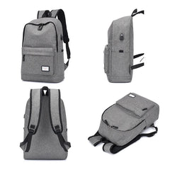 USB Charging Backpack Men Casual College School Bags Notebook Backpacks Canvas M