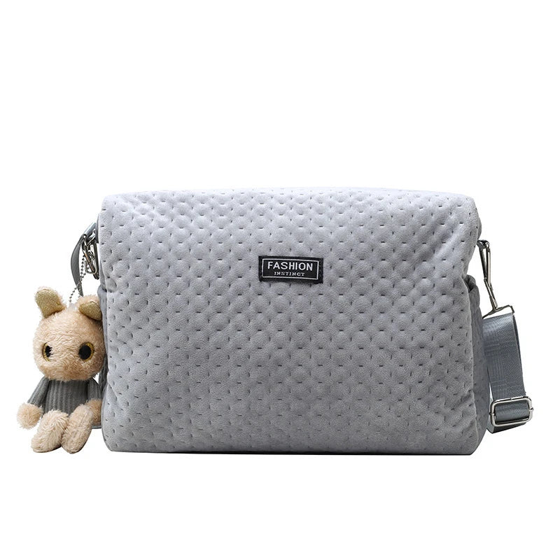 Velvet Gym Bag for Women Large Capacity Crossbody Travel Bag