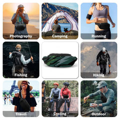 Lightning Pattern Waist Bag Outdoor Running Bag Men's Breast Package