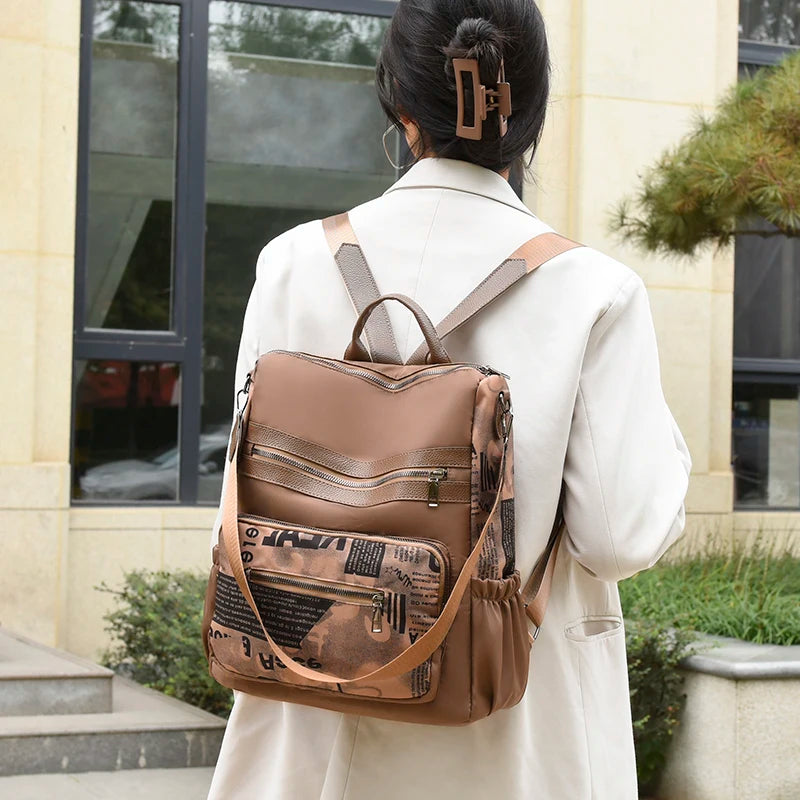 Durable Oxford Cloth Backpack Soft Water Repellent School Bags