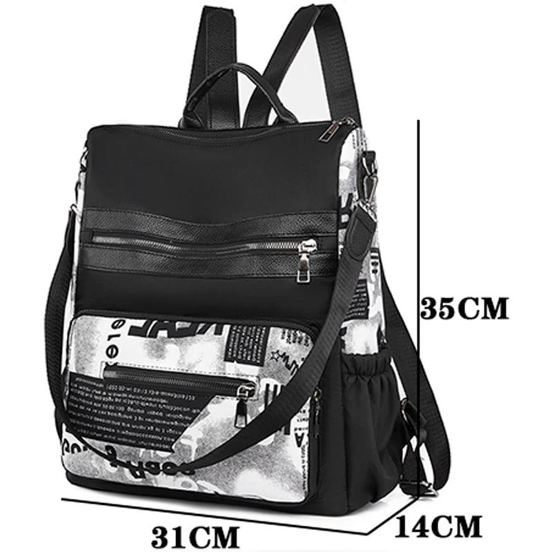 Durable Oxford Cloth Backpack Soft Water Repellent School Bags
