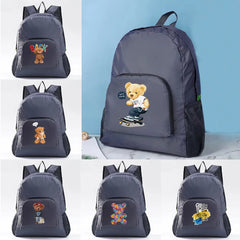 Foldable Backpack Bear Print Daypack Lightweight for Outdoor Travel Hiking
