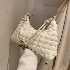 Soft Women's Handbag Winter Armpit Bag Shoulder Bag