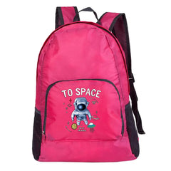 Packable Backpack Ultralight Outdoor Folding Organizer Astronaut Print