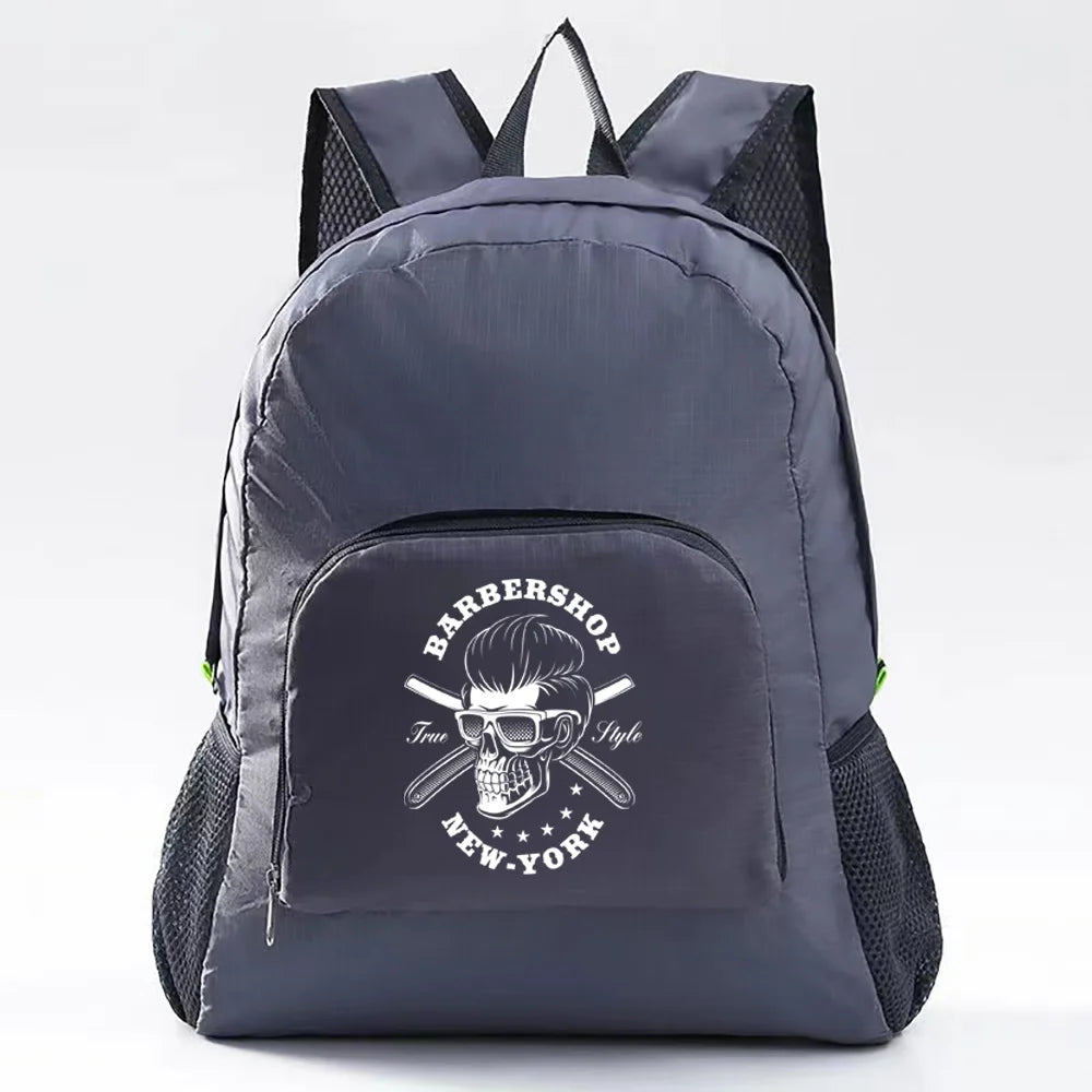 Lightweight Foldable Backpack Climbing Travel Sport Bag Skull Pattern