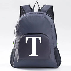 Ultralight Foldable Backpack for Hiking, Sports - Letter Pattern