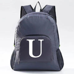 Ultralight Foldable Backpack for Hiking, Sports - Letter Pattern