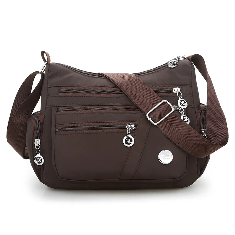 Lightweight Messenger Bag Solid Waterproof Oxford Crossbody Bag