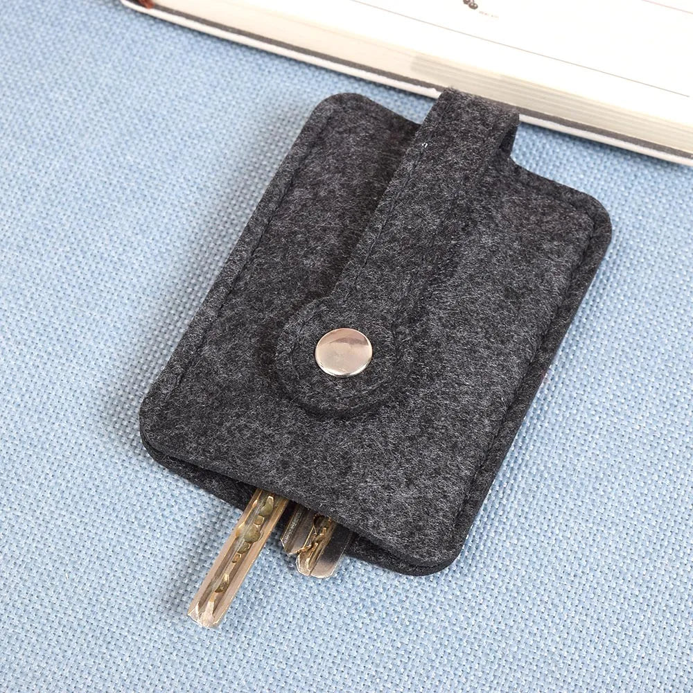 Woolen Felt Keychain Holder Pocket Keys Organizer Pouch