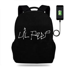 Lil Peep Backpack Hiphop 16inch School Bag For Teenagers Girls Boys