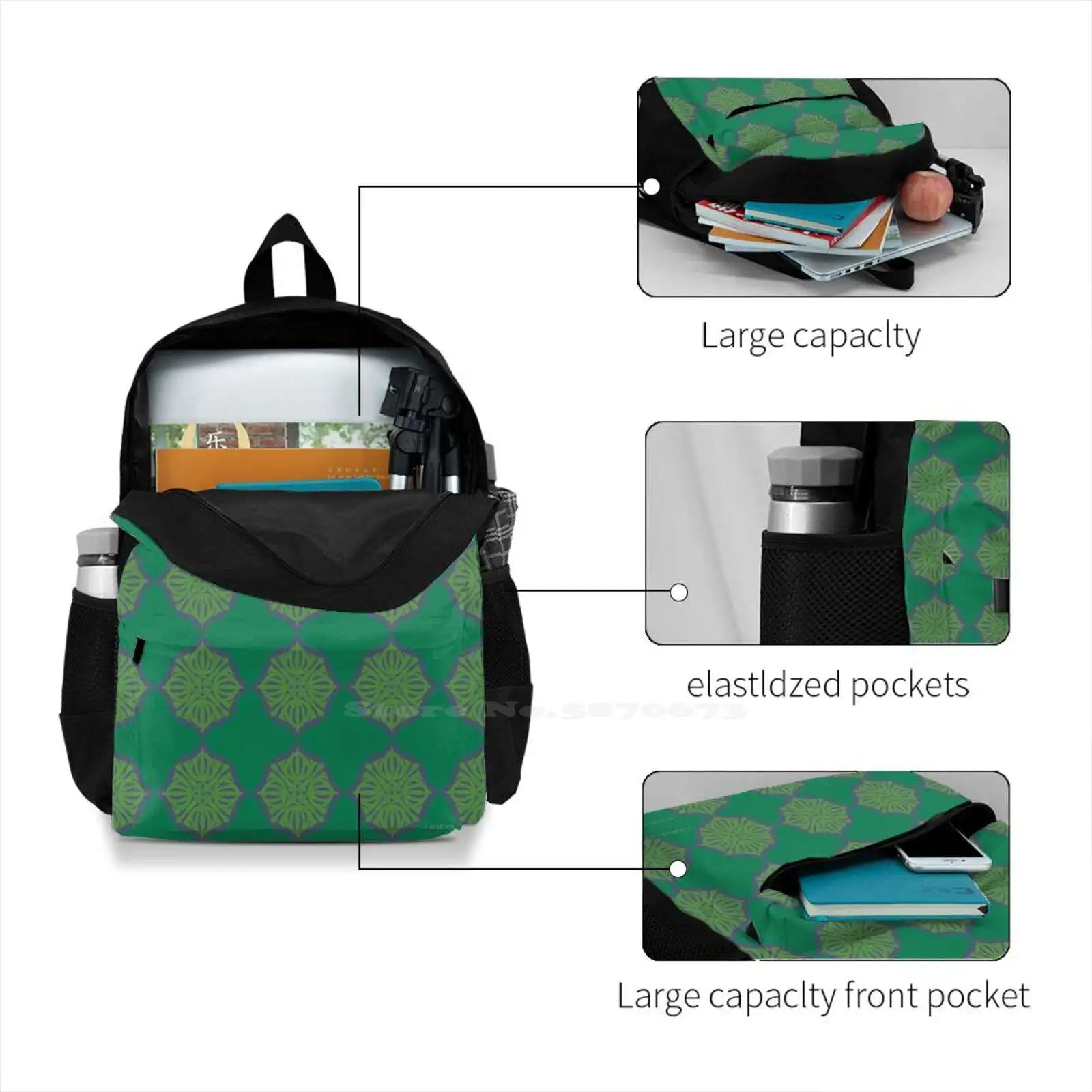 Lily Pad Runes Backpacks For Men Women