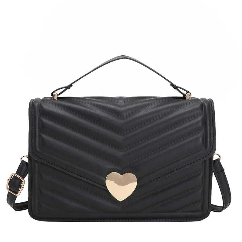 Retro Crossbody Small Square Bag Spring Solid Single-Shoulder Bag