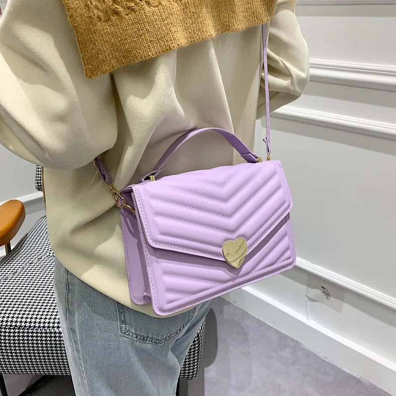 Retro Crossbody Small Square Bag Spring Solid Single-Shoulder Bag