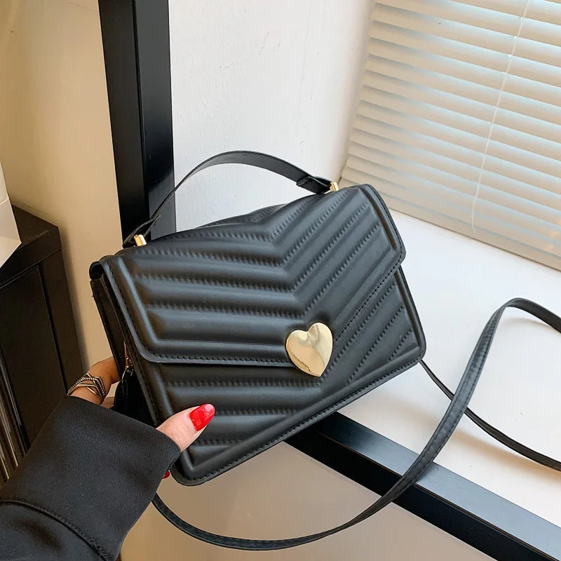 Retro Crossbody Small Square Bag Spring Solid Single-Shoulder Bag
