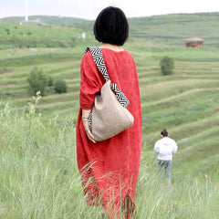 Linen Art Cloth Bag Women One-shoulder Canvas Casual Large Capacity
