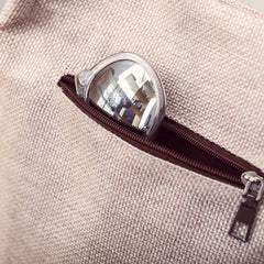Linen Eco Reusable Foldable Women Shoulder Bag Vintage Books Travel Tote