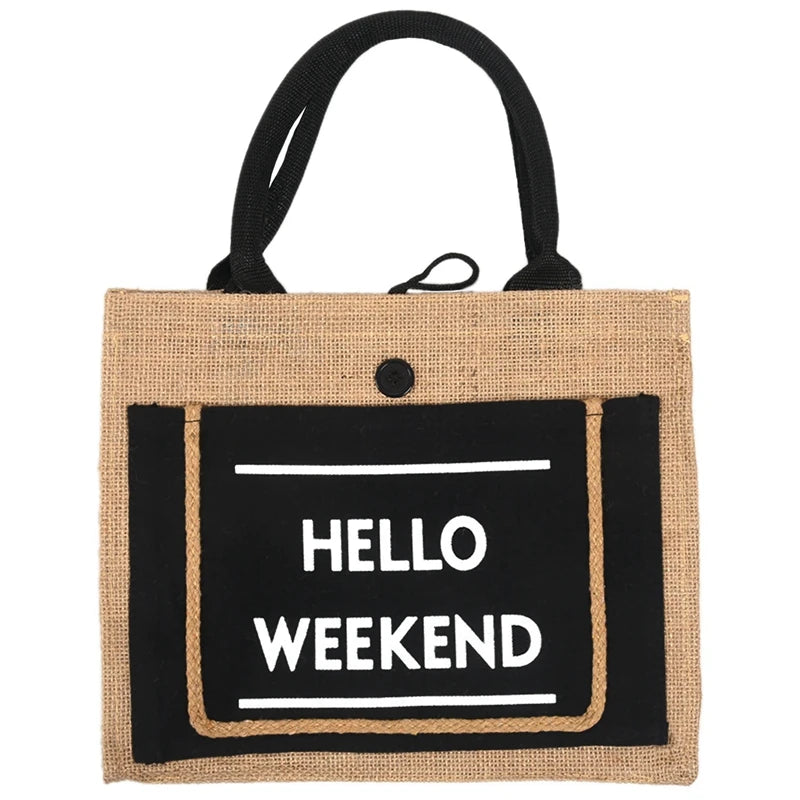 Linen Handbag Large Capacity Female Casual Shoulder Bag