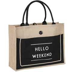 Large Capacity Linen Handbag for Women