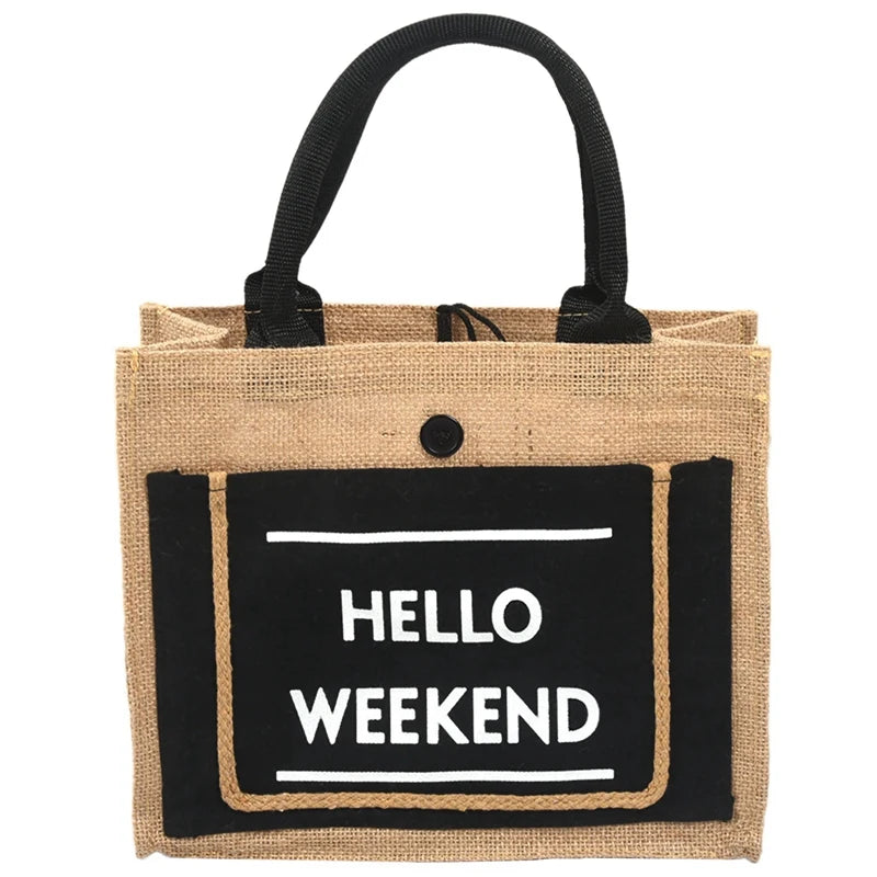 Linen Handbag Large Capacity Female Casual Shoulder Bag