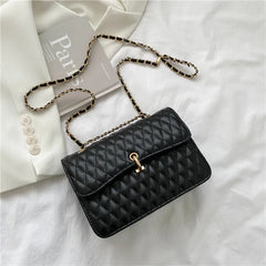 Lingge Chain Texture Messenger Bags For Women Shoulder Bags