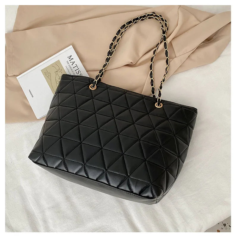 Lingge Embroidery Thread Shoulder Bags For Women
