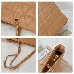 Lingge Embroidery Thread Shoulder Bags For Women
