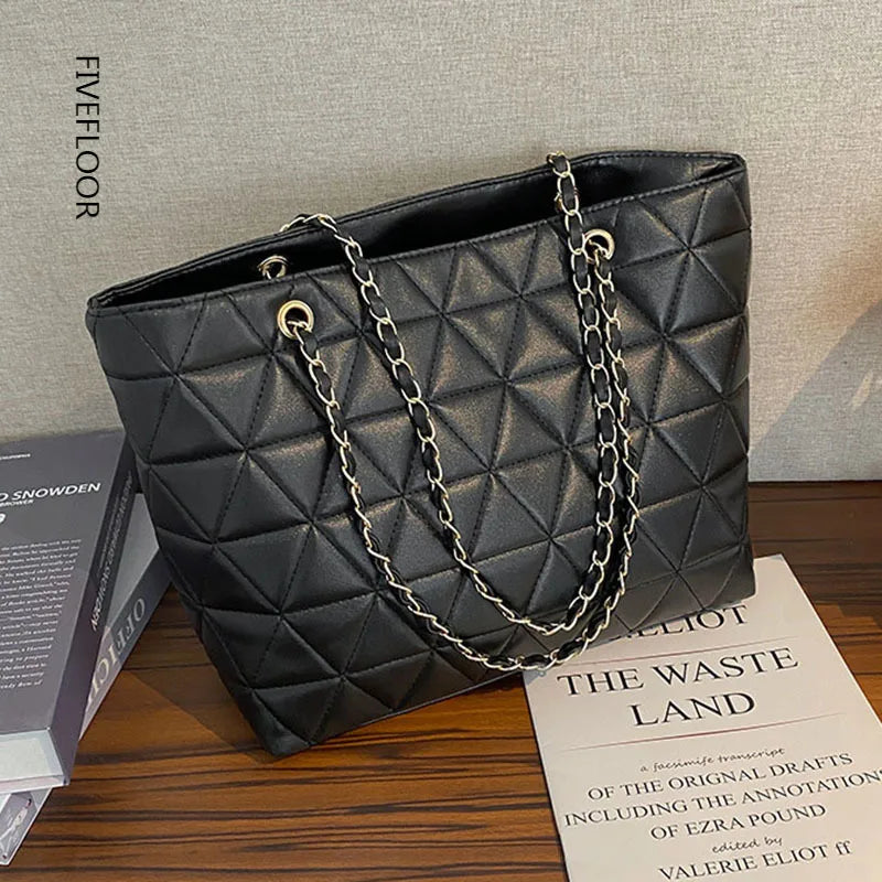 Lingge Embroidery Thread Shoulder Bags For Women