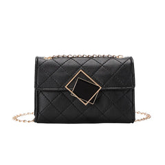 Classic Square Lock Embroidery Totes Handbag
