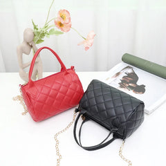 Lingge Embroidery Handbag Ladies Crossbody Shoulder Bag