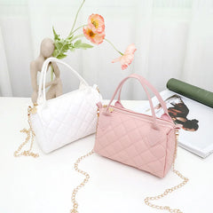 Lingge Embroidery Handbag Ladies Crossbody Shoulder Bag