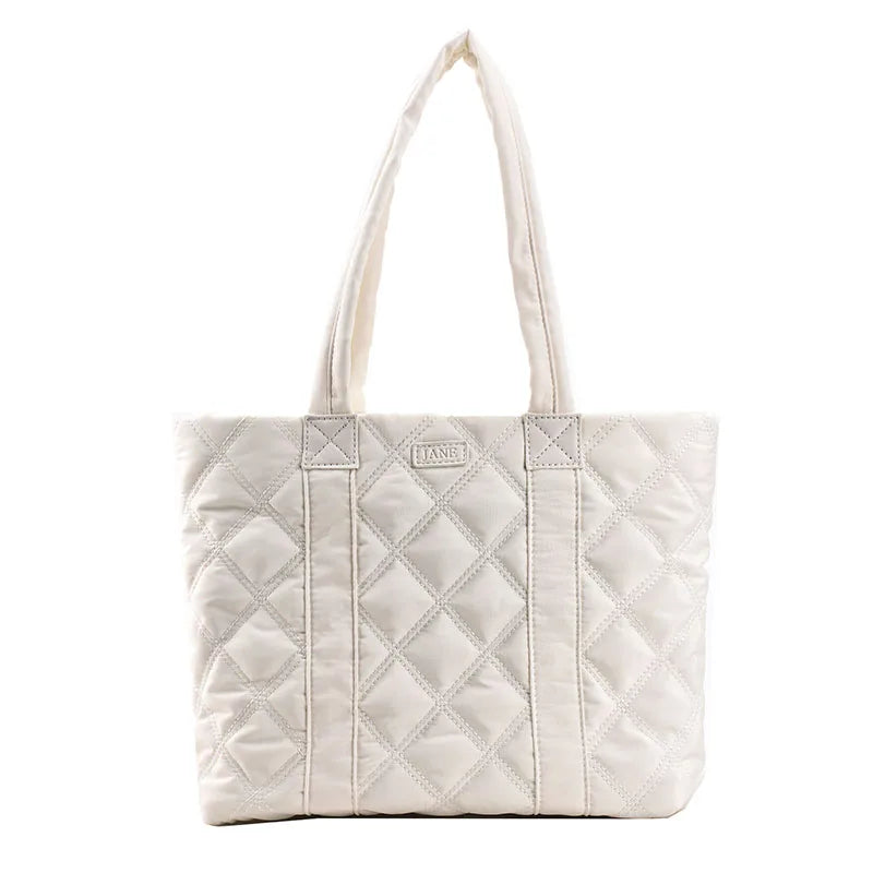 Lingge Quilted Winter Shoulder Bag Large Shopper Winter Handbag