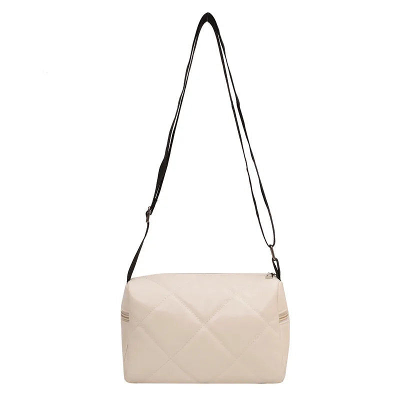 Lingge Shoulder Bags For Women Messenger Bags Solid Large Capacity Travel Tote