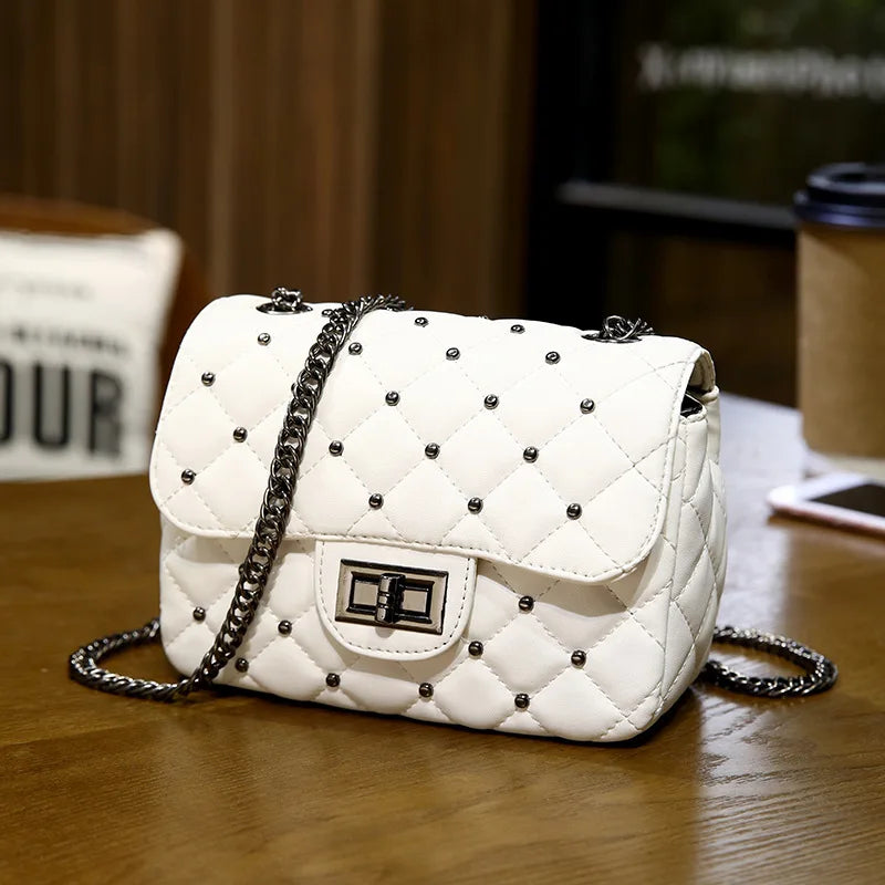 European & American Rivet Small Fragrance Chain Shoulder Bag