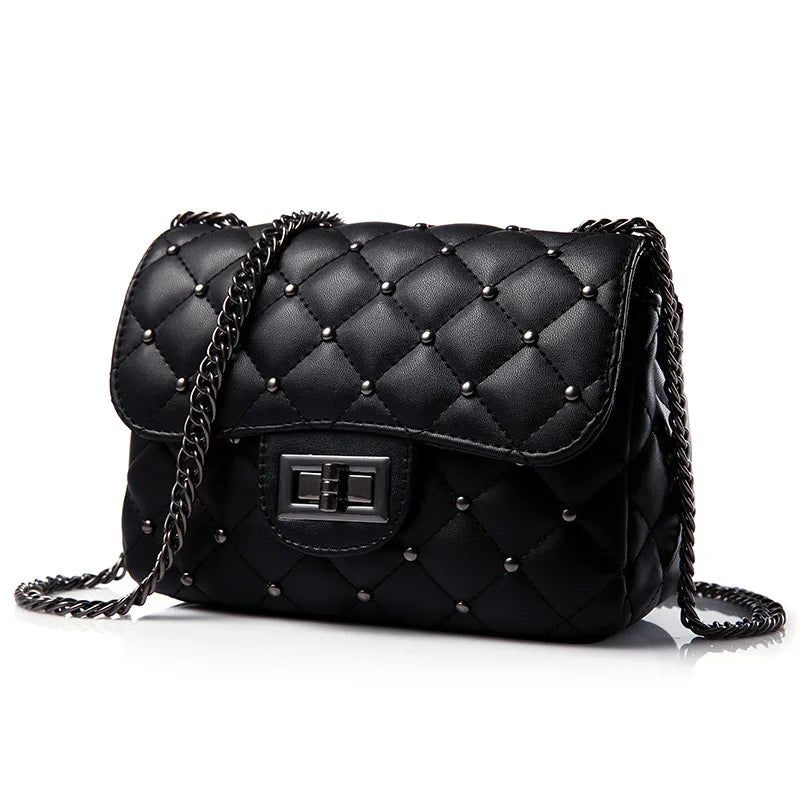 European & American Rivet Small Fragrance Chain Shoulder Bag