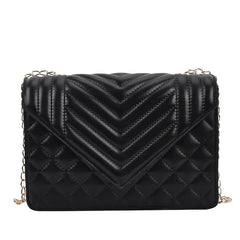 Lingge PU Leather Crossbody Bags for Women Chain Shoulder Handbags