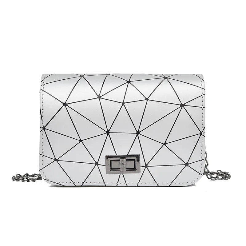 Lingge Women Small Shoulder Bag Chain Bag Ladies Square Bag