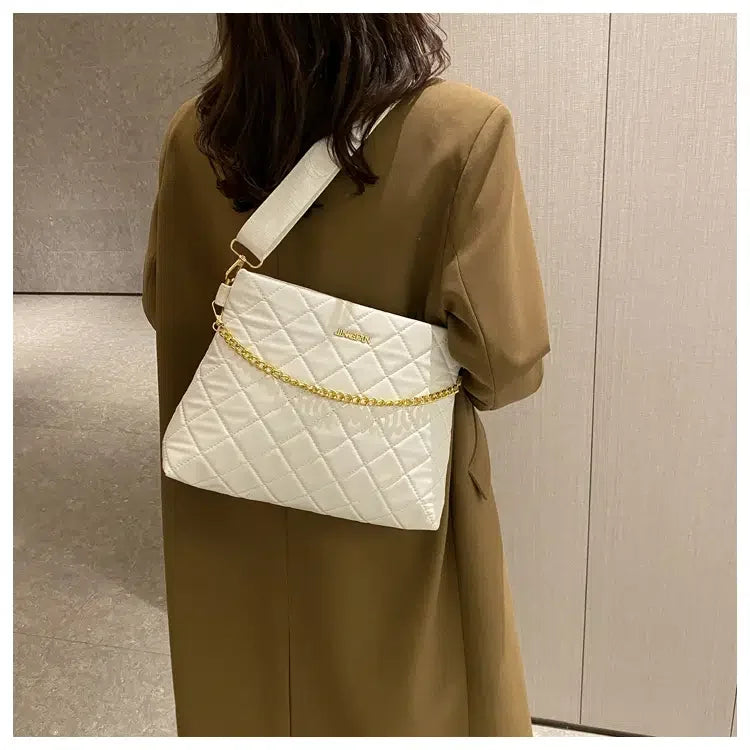 Lingge Women Shoulder Bags Chain Crossbody Handbags Large-capacity Bags