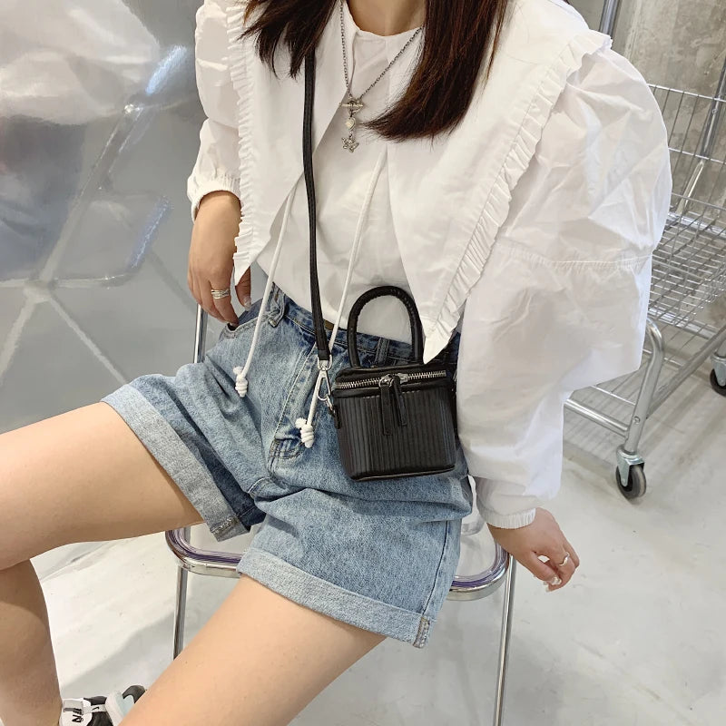 Mini Crossbody Bag for Women, Lipstick Pouch Purse High Satchel