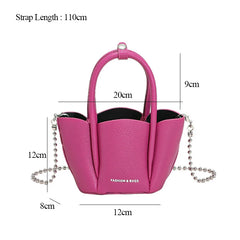 Litchi Pattern Ladies Petal Shoulder Purses Candy Women Hand Bags