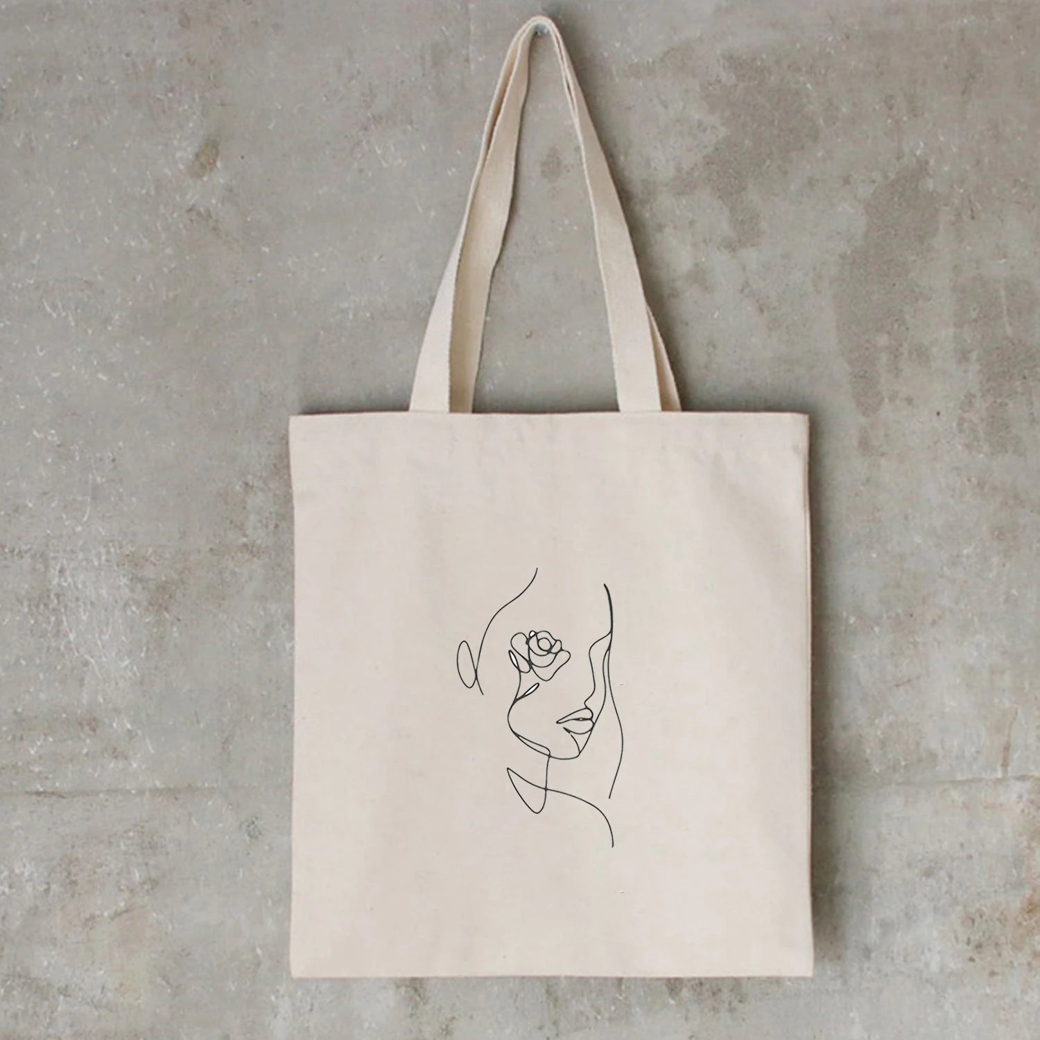 Flower Print Eco Reusable Shoulder Bag for Women